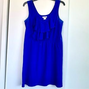 Blue Ruffled Mini Dress
